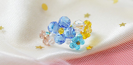 Beadpark DIY crystal flower rings